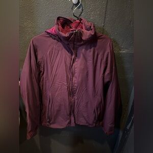 Columbia Omni Tech Deep Purple Fleece Lined Hooded Jacket